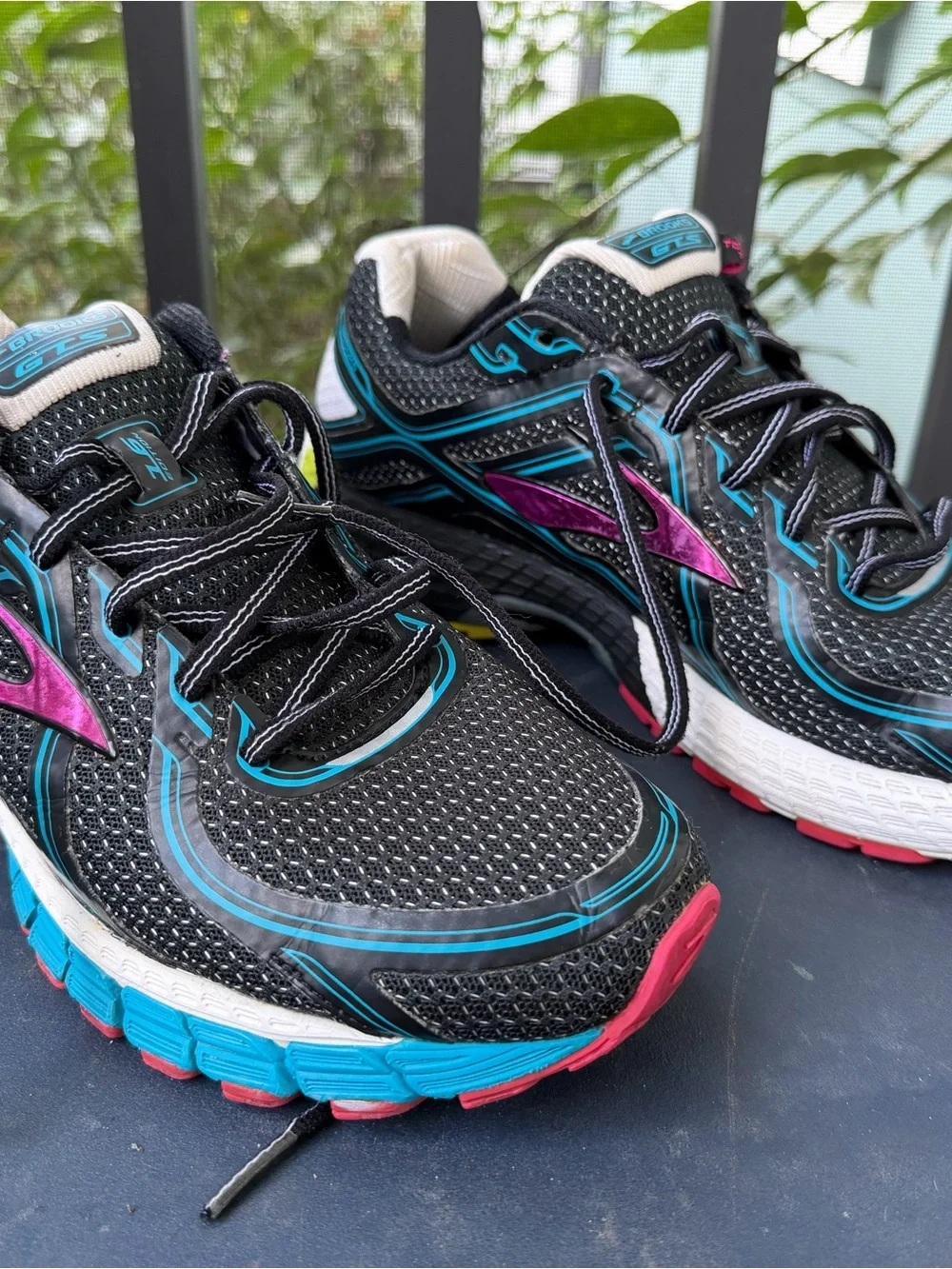 Brooks Black Teal Pink Women's Running Sneakers